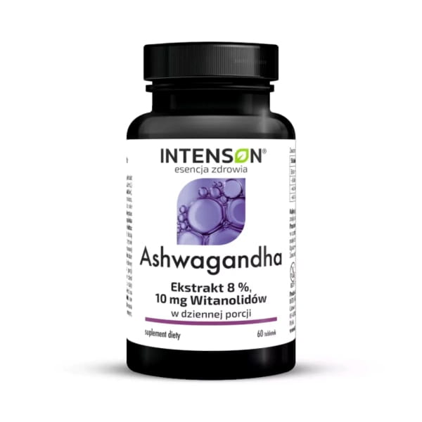 Intenson Ashwagandha Ekstrakt 8% 10mg witanolidów 60 tabletek