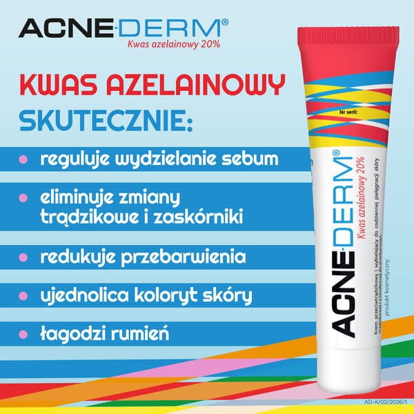 Acne-Derm krem przeciwtrądzikowy i wybielający 20 g