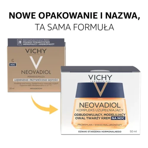 Vichy Neovadiol Kompleks Uzupełniający, odbudowujący i modelujący owal twarzy krem na noc, 50 ml