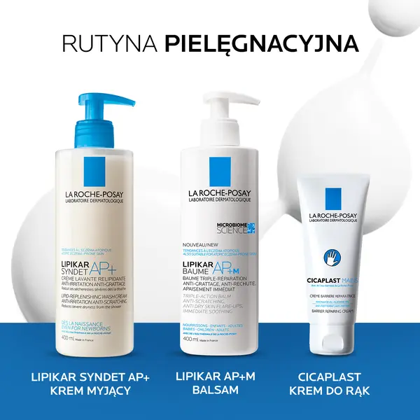 La Roche-Posay Lipikar Syndet AP+, krem myjący uzupełniający poziom lipidów, przeciw podrażnieniom skóry, 400 ml