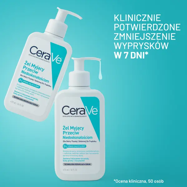 CeraVe, żel myjący przeciw niedoskonałościom, 473 ml