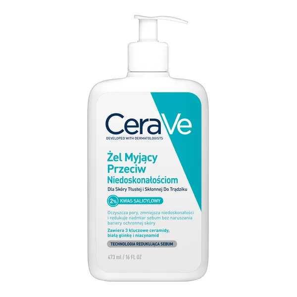 CeraVe, żel myjący przeciw niedoskonałościom, 473 ml