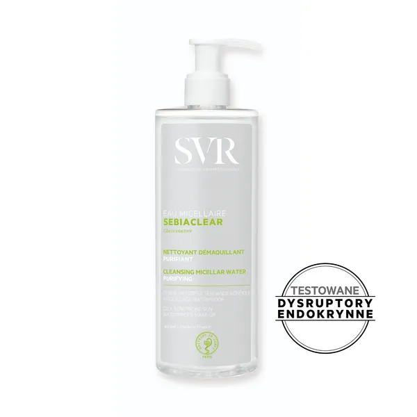 SVR Sebiaclear Eau micellaire, oczyszczający płyn micelarny, 400 ml