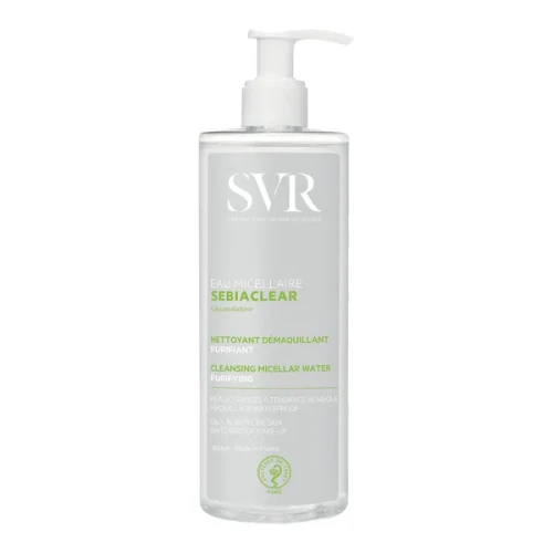 SVR Sebiaclear Eau micellaire, oczyszczający płyn micelarny, 400 ml
