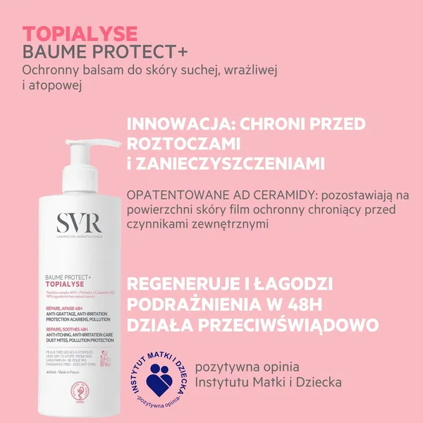 SVR Topialyse Baume Protect+ balsam do skóry atopowej i skłonnej do alergii 400 ml