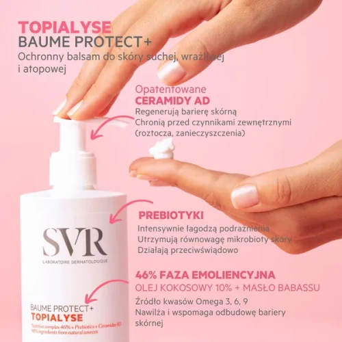 SVR Topialyse Baume Protect+ balsam do skóry atopowej i skłonnej do alergii 400 ml