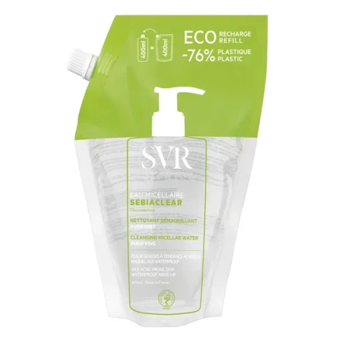 SVR Sebiaclear Eau micellaire, oczyszczający płyn micelarny uzupełnienie 400 ml