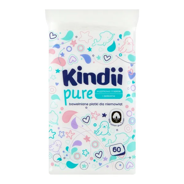 Kindii Baby Sensitive płatki bawełniane dla niemowląt 60 szt.