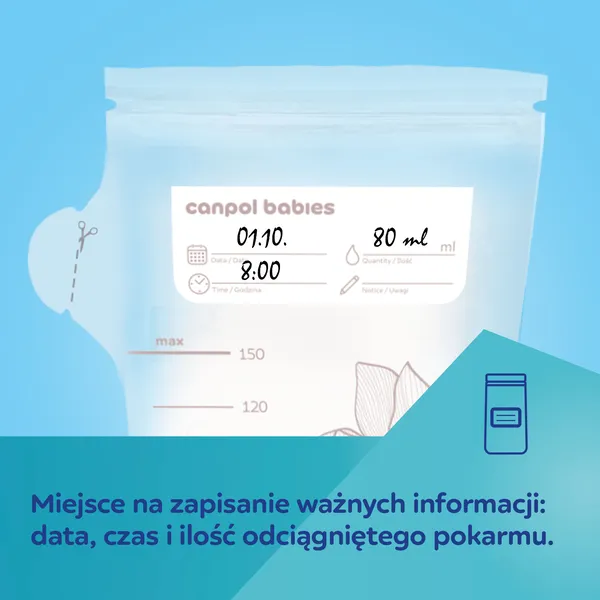 Canpol Babies torebki do przechowywania pokarmu 25 szt.
