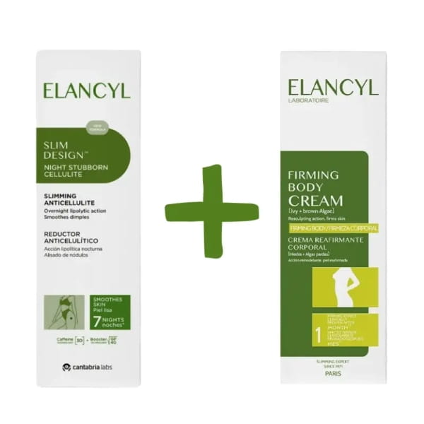 Zestaw 1+1 Elancyl Slim Design Krem na noc uporczywy cellulit 200 ml + Elancyl Firm Body Krem ujędrniający do ciała 200 ml