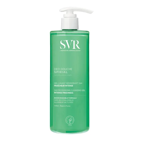 SVR Spirial Deo-douche, dezodorujący żel do mycia ciała i włosów, 400 ml