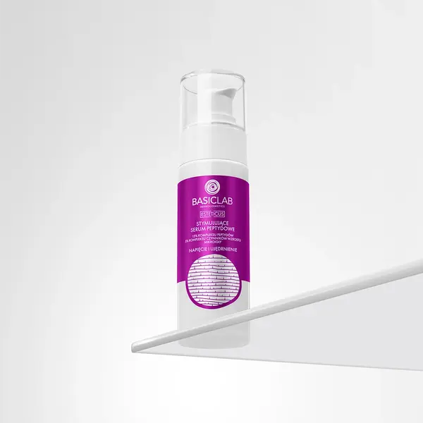 BasicLab Esteticus, serum peptydowe do twarzy na noc Napięcie i Ujędrnienie, 30 ml
