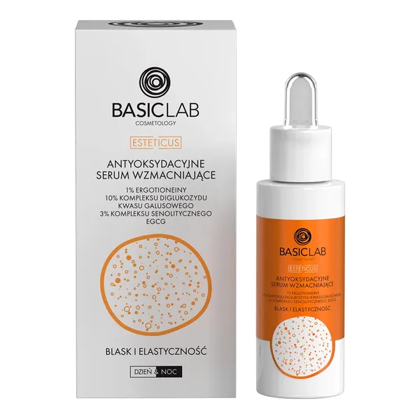 BasicLab Esteticus Antyoksydacyjne serum wzmacniające 1% ergotioneiny, 10% kompleksu, 30 ml