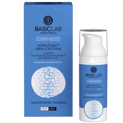 BasicLab Complemntis, nawilżający krem z ektoiną o ultralekkiej konsystencji, 50 ml