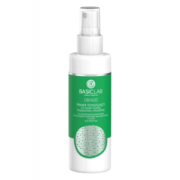 BasicLab, primer tonizujący, do skóry tłustej, trądzikowej i wrażliwej, 150 ml