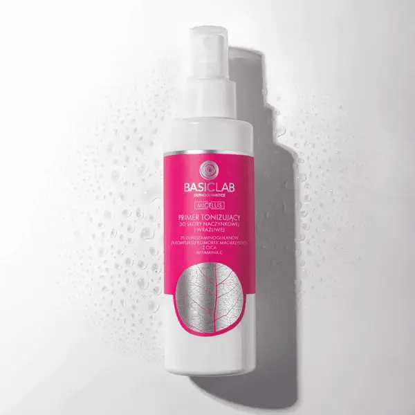 BasicLab Micellis, primer tonizujący do skóry naczynkowej i wrażliwej, 150 ml