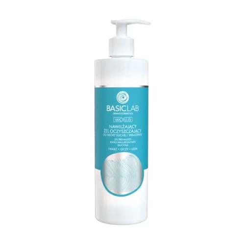 BasicLab Micellis, Nawilżający żel oczyszczający do skóry suchej i wrażliwej, 300 ml