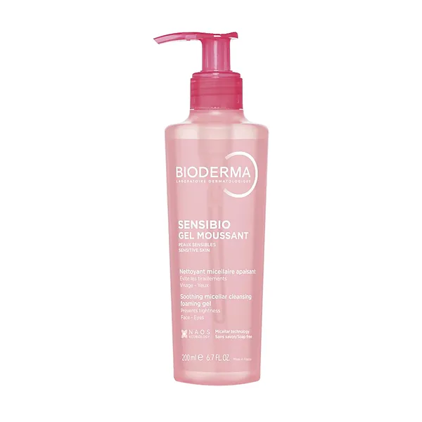 Bioderma Sensibio Moussant Gel, kojący żel micelarny dla skóry wrażliwej, 200 ml