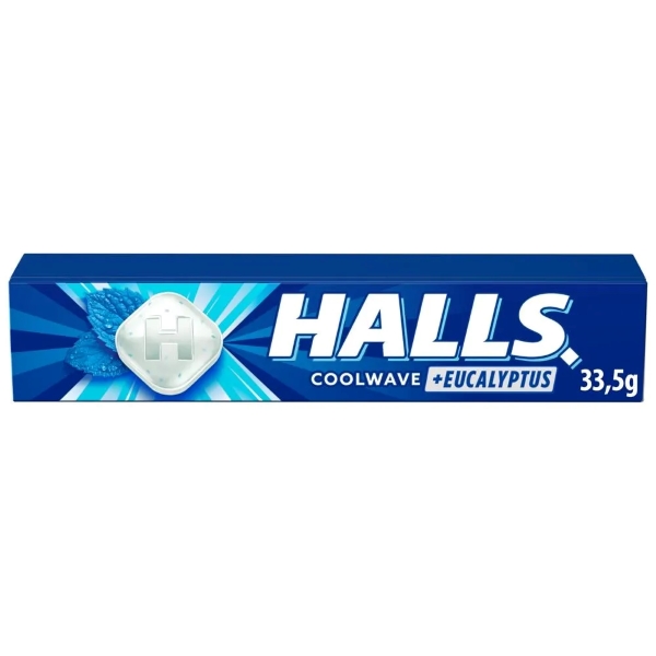 Halls Coolwave Cukierki o smaku mentolowo-eukaliptusowym 33,5 g