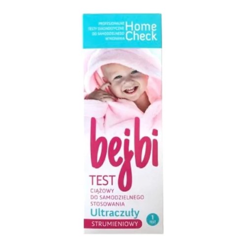Home Check Bejbi Ultraczuły test ciążowy strumieniowy, 1 sztuka
