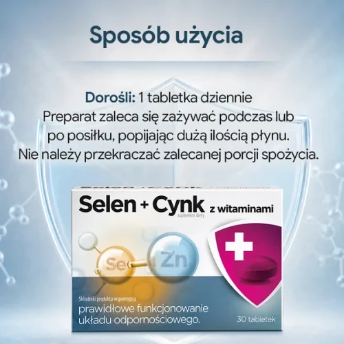 Selen + cynk z witaminami, tabletki, 30 szt.