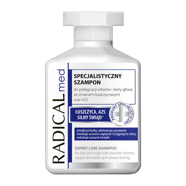 Radical Med, szampon specjalistyczny do włosów i skóry głowy ze zmianami łuszczycowymi oraz AZS, 300 ml