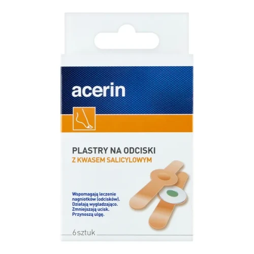 Acerin, plastry na odciski z kwasem salicylowym, 6 szt.