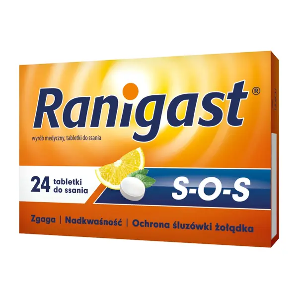 Ranigast S-O-S, tabletki do ssania, 24 szt.