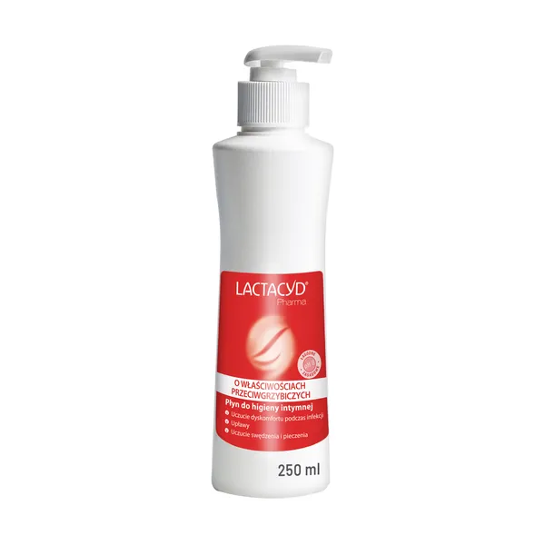 Lactacyd Pharma, płyn ginekologiczny, przeciwgrzybiczy, 250 ml, z pompką