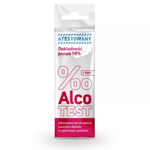 AlcoTest, jednorazowy test do badania alkoholu, 1 szt.