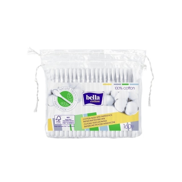 Bella Cotton Papierowe patyczki higieniczne 160 sztuk