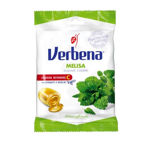 Verbena, cukierki ziołowe, melisa, 60 g