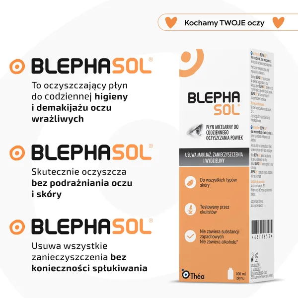 Blephasol, płyn micelarny do pielęgnacji wrażliwych powiek, 100 ml