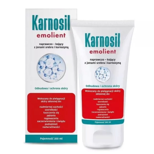 Karnosil Emolient naprawczo-kojący z jonami srebra i karnozyną, 200 ml