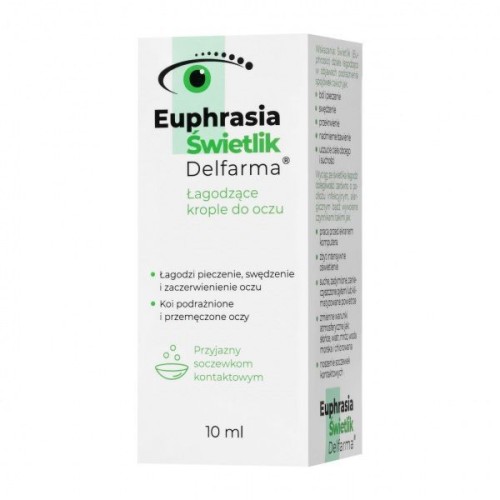 Euphrasia Świetlik Delfarma, krople do oczu, 10ml