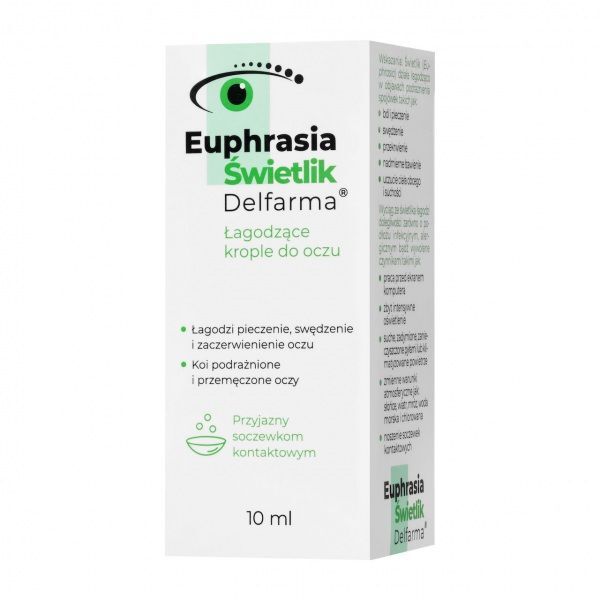 Euphrasia Świetlik Delfarma, krople do oczu, 10ml