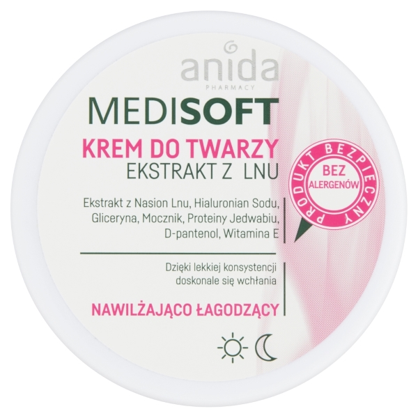 Anida Medi Soft krem do twarzy z ekstraktem z lnu, 100 ml