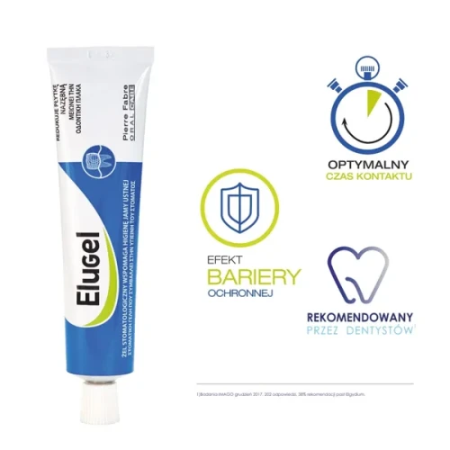 Elugel, żel stomatologiczny wspomagający higienę jamy ustnej, 40 ml