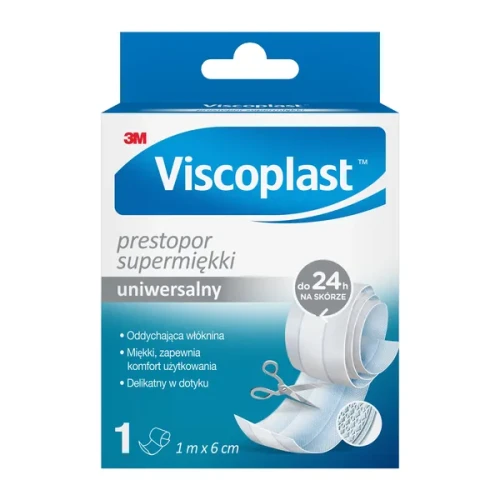 Viscoplast Prestopor Supermiękki, plaster do cięcia, 1 m x 6 cm, 1 szt.
