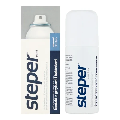 Steper, aerozol do stóp i paznokci, przeciwgrzybiczy, 80 ml