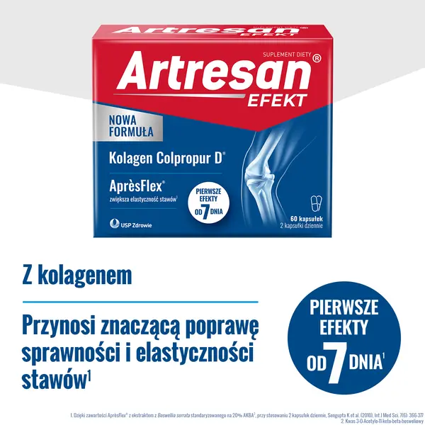 Artresan EFEKT, kolagen, AprèsFlex®, na stawy, kapsułki, 60 szt.