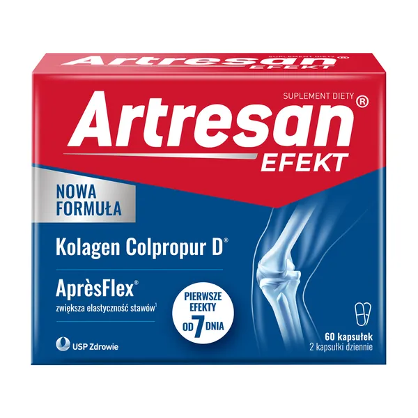 Artresan EFEKT, kolagen, AprèsFlex®, na stawy, kapsułki, 60 szt.