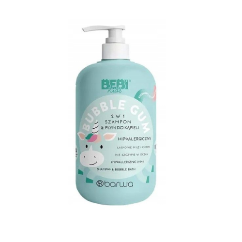 Szampon i płyn do kąpieli 2w1 dla dzieci Guma Balonowa Bebi Kids, 500 ml