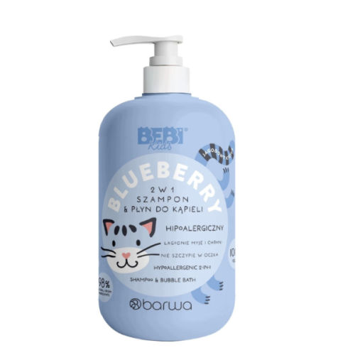 Szampon i płyn do kąpieli 2w1 dla dzieci Jagoda Bebi Kids, 500 ml