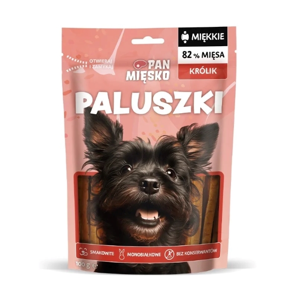 Pan Mięsko Przysmak dla psa Paluszki Królik (dorosły) 100g
