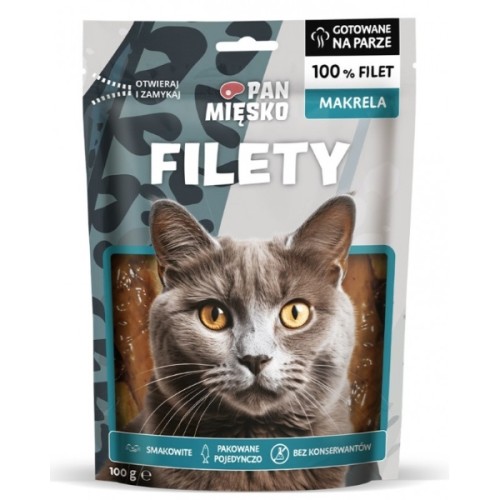 Pan Mięsko Przysmak dla kota Filety Makrela (dorosły) 100g