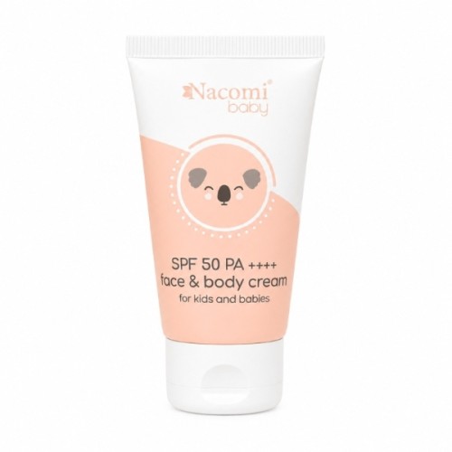 Nacomi Baby, Krem fotostabilny do twarzy i ciała dla dzieci, SPF 50, PA++++, 50 ml