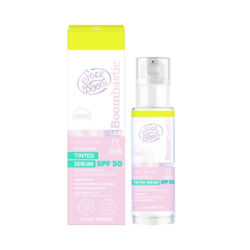 Faceboom Boombastic Tinted Ochronne Serum do Twarzy SPF50, 30ml