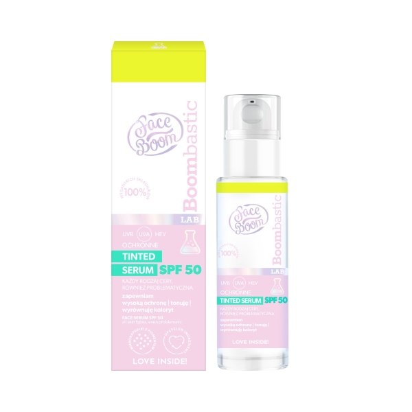 Faceboom Boombastic Tinted Ochronne Serum do Twarzy SPF50, 30ml