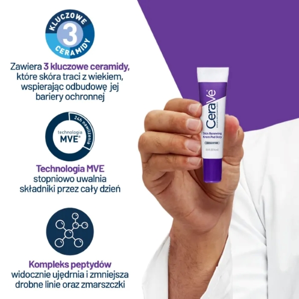 Cerave Skin Renewing, krem pod oczy, 14 ml